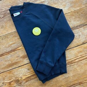 Wilson Sideline Crew Women’s Navy Blue Yellow Fuzzy Tennis Ball Embroidery - EUC